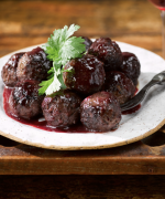 Plum & Pinot Glazed Meatballs