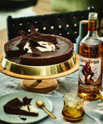 Dark Chocolate Tart with Spiced Rum Cream