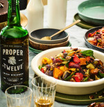 ROASTED AUTUMN VEGE SALAD WITH HONEY & WHISKEY PECANS