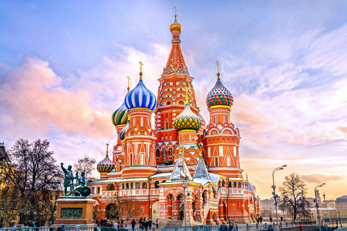 Saint Basil Cathedral in Moscow's Red Square Russia
