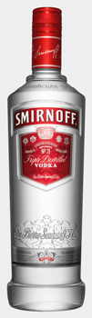 Smirnoff vodka bottle