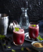 Dark Berry and Fresh Mint Spritzer