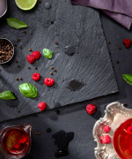 Raspberry, Basil and Black Peppercorn Vodka Infusion